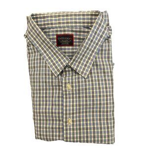 Untuckit Shirt Men’s XXL Tall Pio Cesare Long Sleeve Pink Blue Check